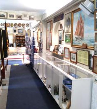 Display cases with wartime artefacts