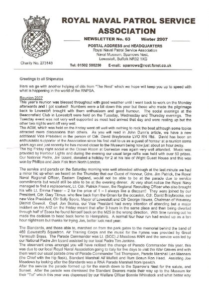 Preview of newsletter 63 winter 2007